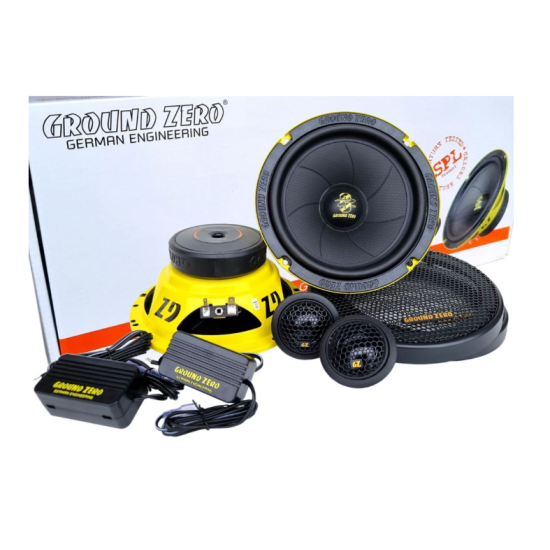 Ground Zero GZIC 165.2SPL 2-drożny zestaw głośnikowy o średnicy woofera 165 mm. Moc woofera 120 W RMS. Impedancja 3 Ohm